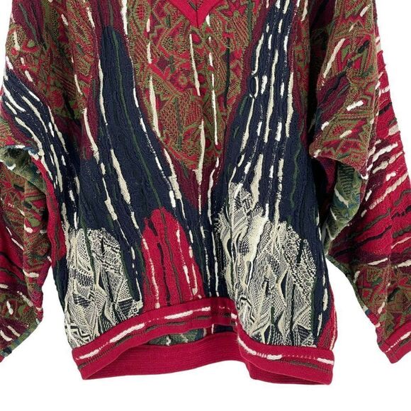 Coogi Australia 100% Mercerised Cotton Relaxed Fit Colorful Sweater Medium - Picture 3 of 10